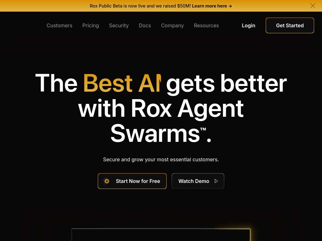 Screenshot of the website of Rox