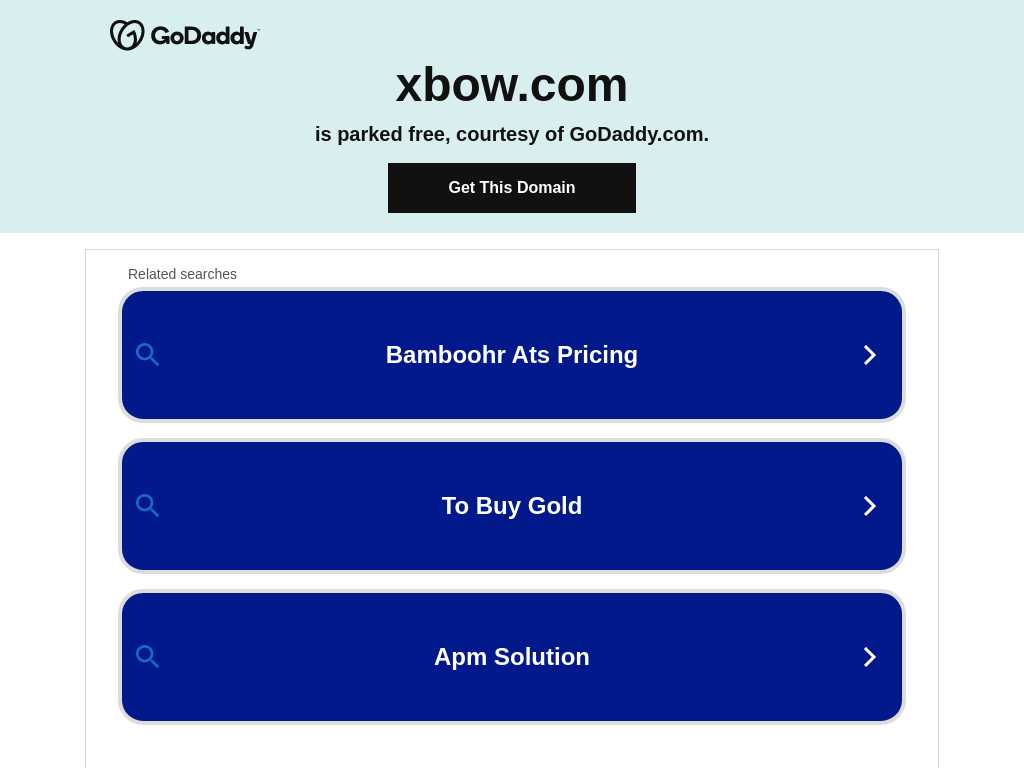 Screenshot of the website of XBOW