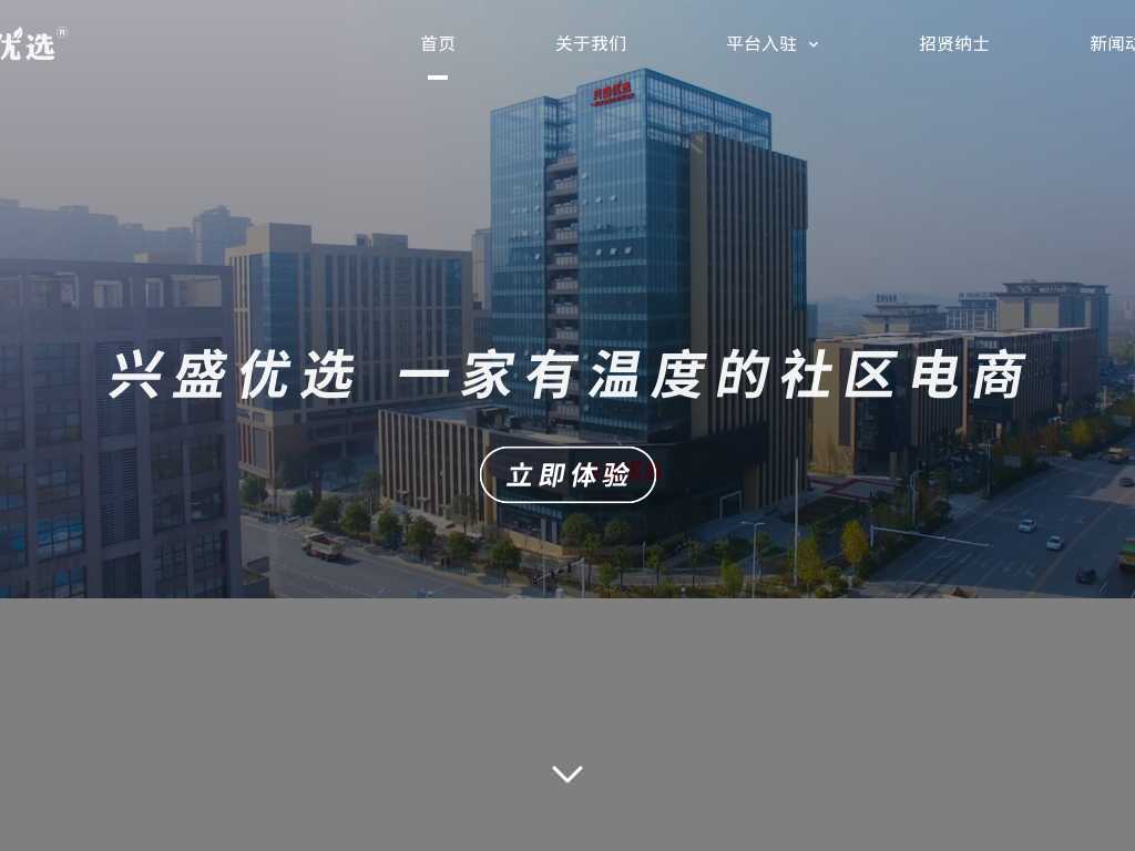 Screenshot of the website of Xingsheng