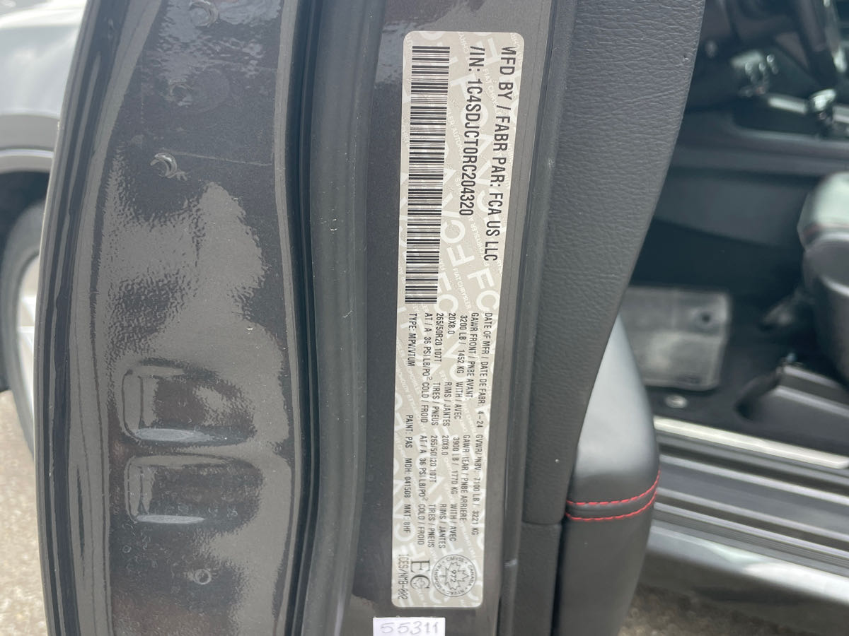 Photo 16 from auction – 2024 DODGE DURANGO R/T with VIN 1C4SDJCT0RC204320