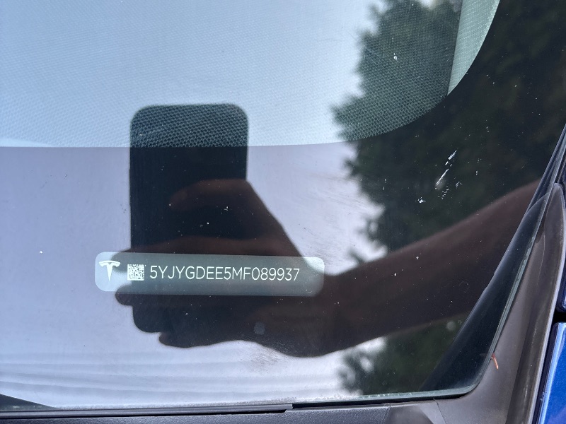 Снимка 10 от търг – 2021 TESLA MODEL Y LONG RANGE с VIN 5YJYGDEE5MF089937