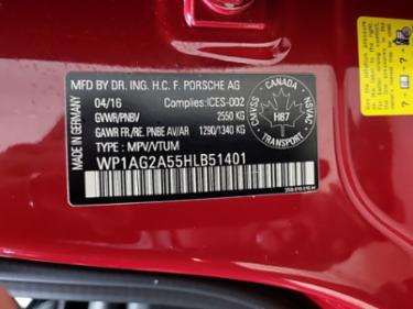 Porsche Macan WP1AG2A55HLB51401 photo