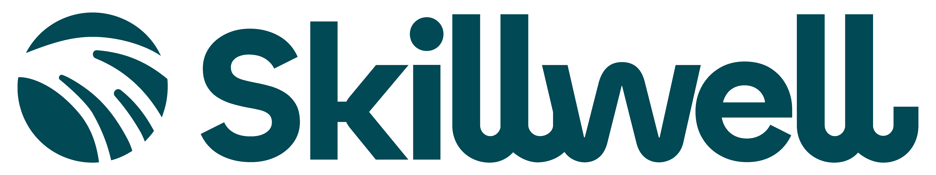Skillwell ocean green logo horizontal
