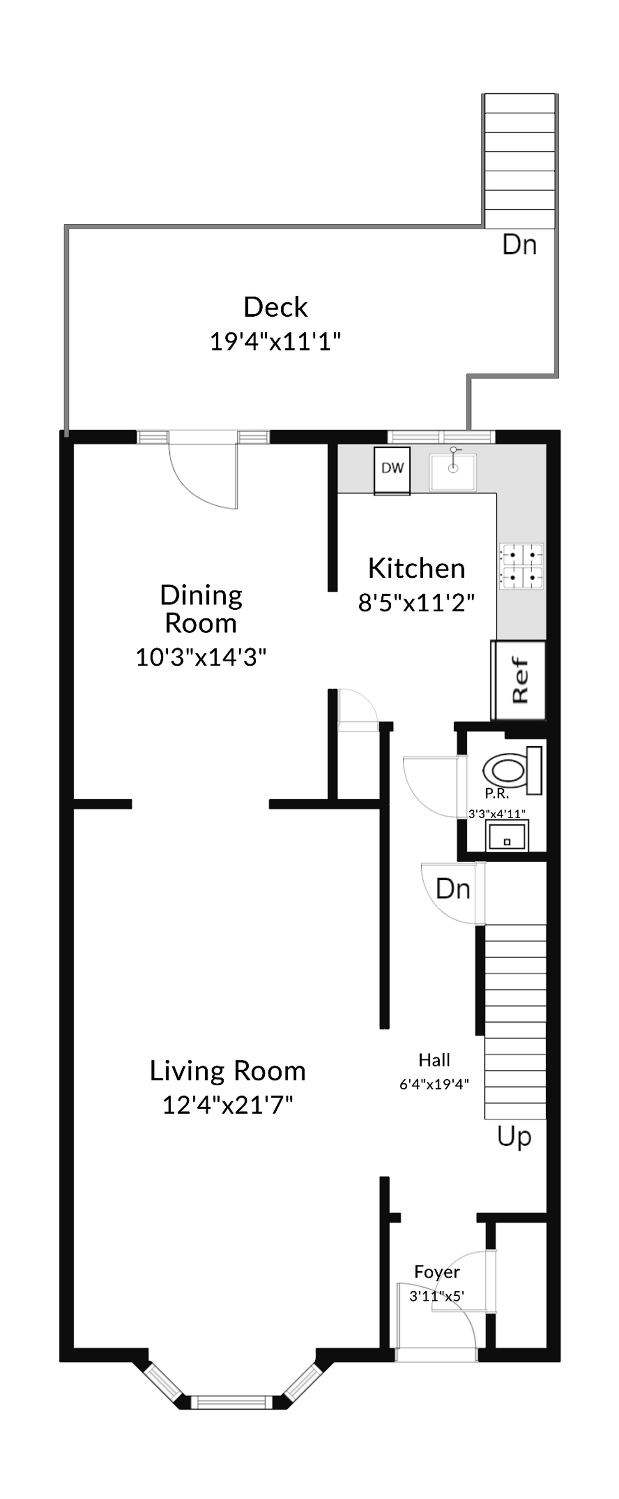 Spacious 3-Bd. Brick Townhouse with Deck & Yard on a Quiet, Tree-Lined Street