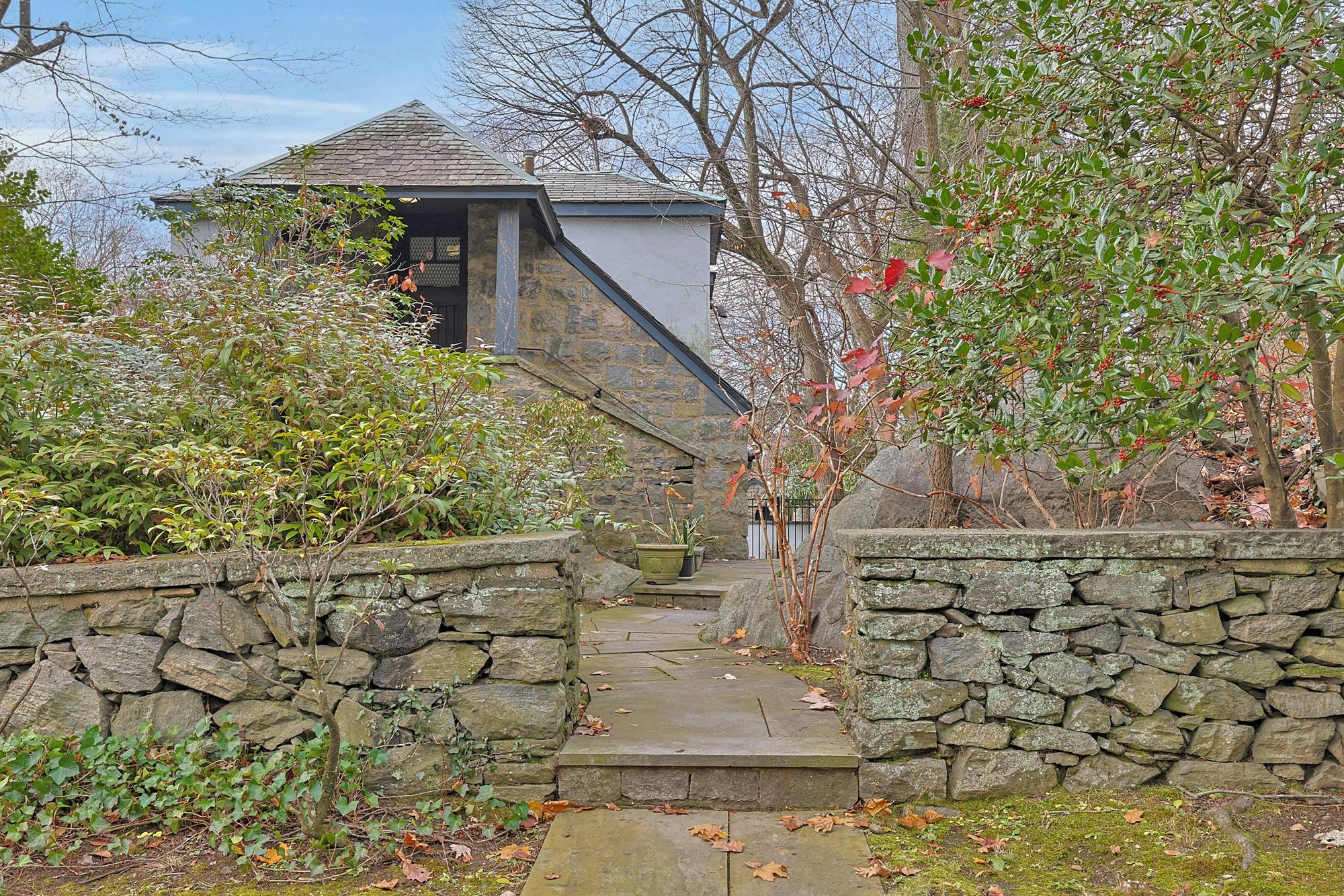 Grand & Classic 8-Bd. 1920s Tudor-Style Mansion with Guest House, Office Cottage, Patio & Level, Grassy Yard on Cul-de-Sac