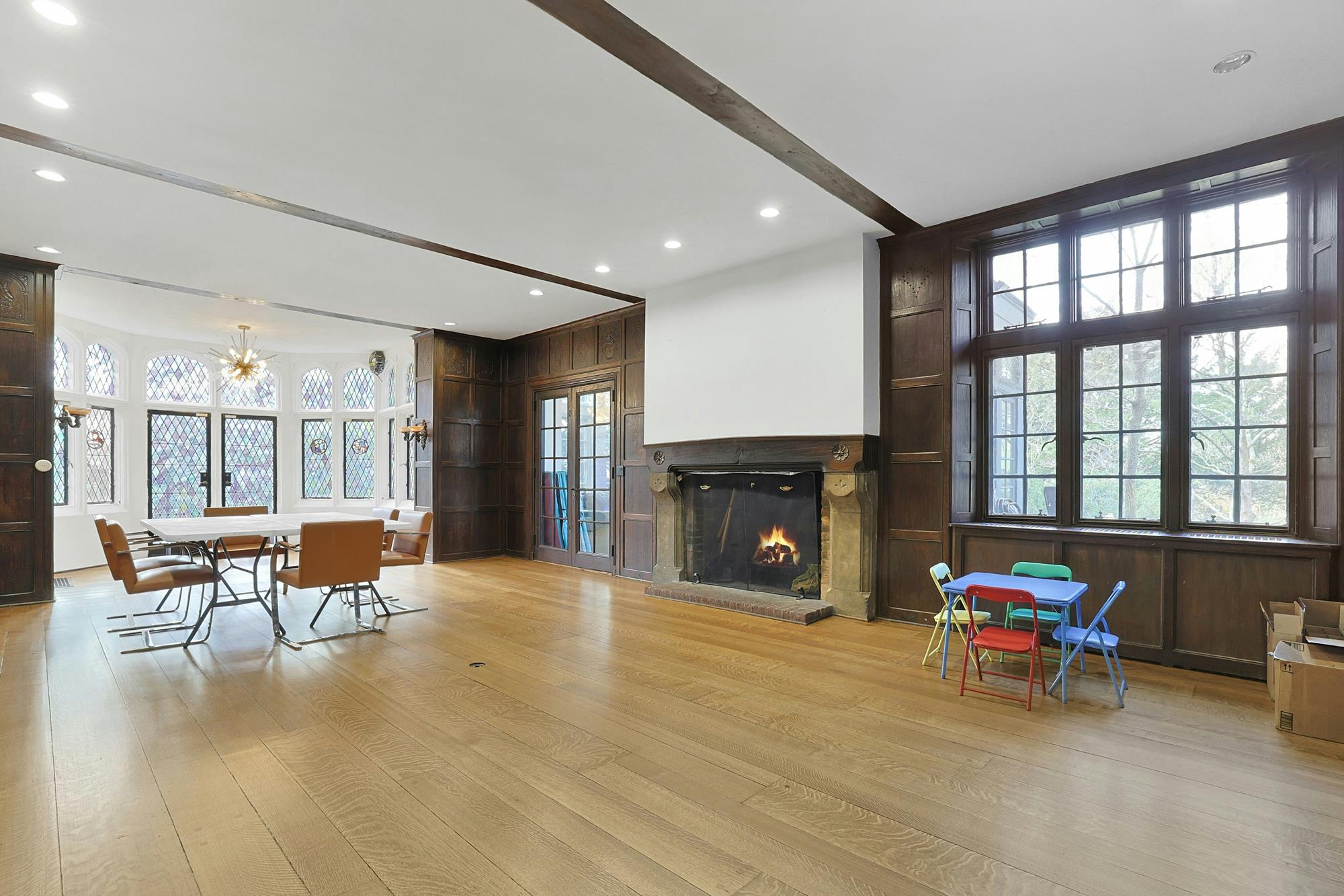 Grand & Classic 8-Bd. 1920s Tudor-Style Mansion with Guest House, Office Cottage, Patio & Level, Grassy Yard on Cul-de-Sac