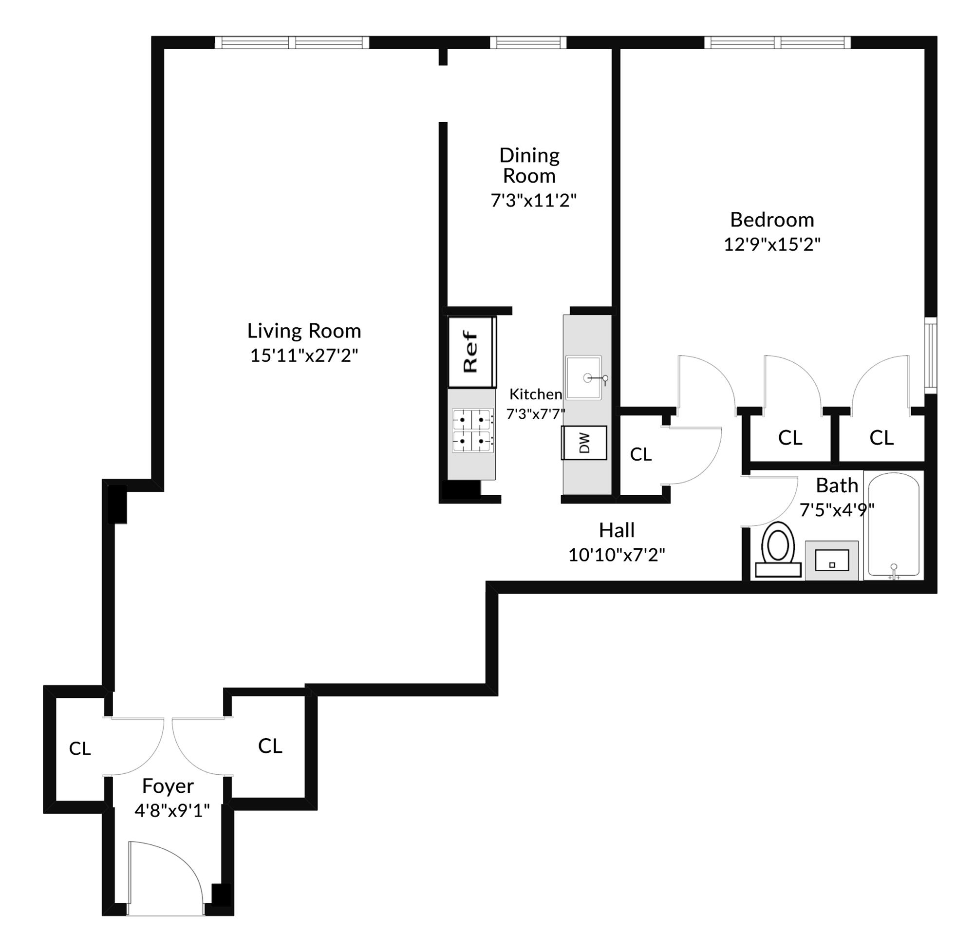 Lobby-Level Junior-4 (Convertible to 2-Bd.) Co-op with Doormen & Parking Availability