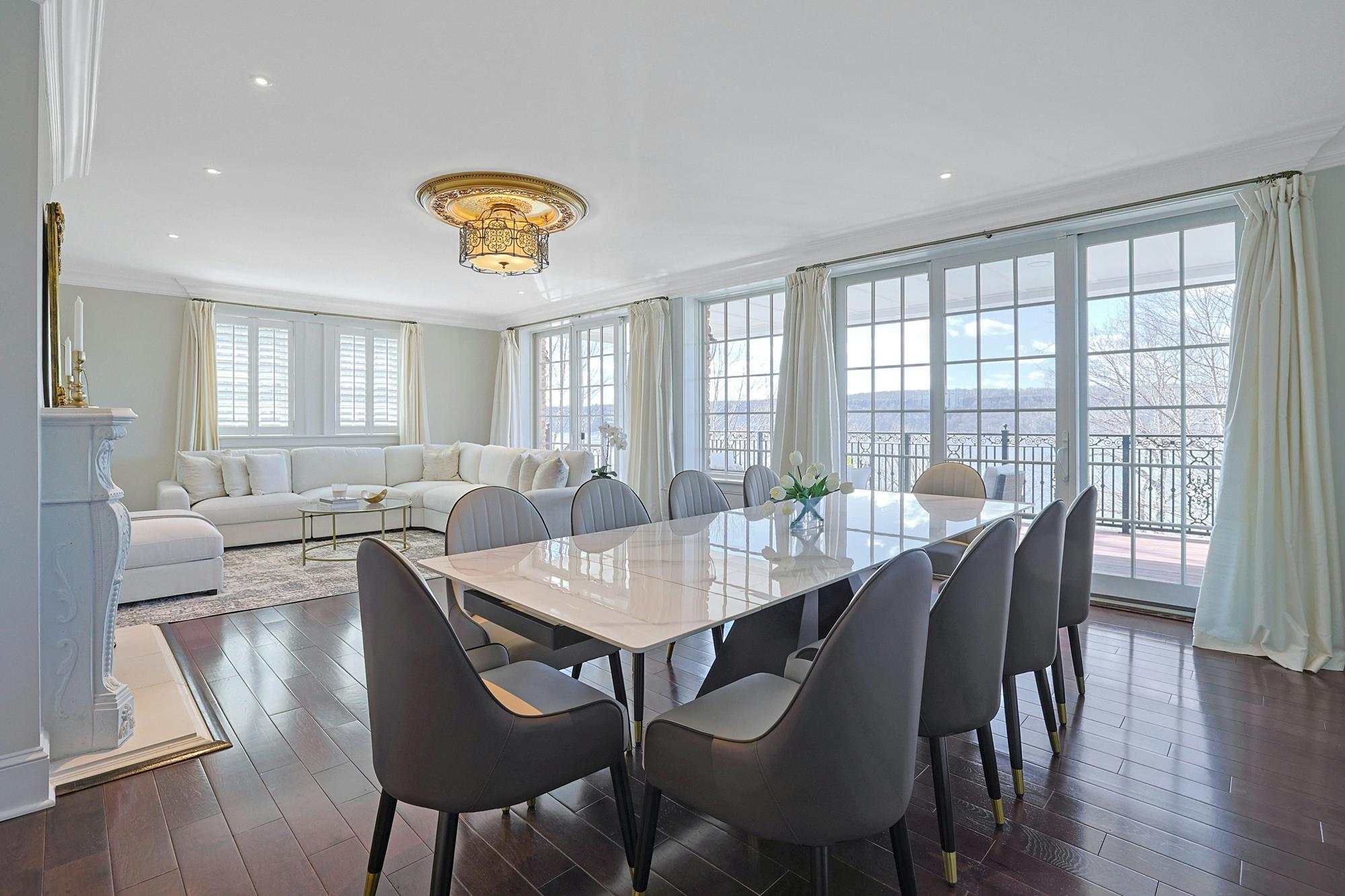 Spectacular Hudson River Views: Spacious & Modernized 4-Bd. Brick House with Decks, Patio, Outdoor Kitchen & Home Theater on Private Cul-de-Sac