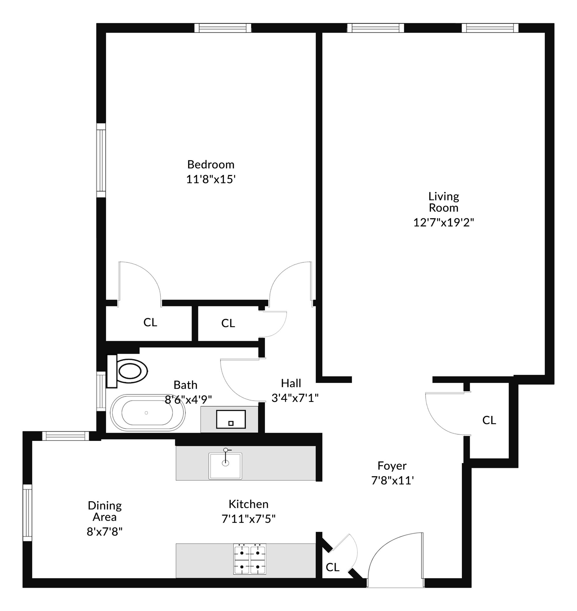 Spacious & Bright 1-Bd. Co-op with an Eat-in Kitchen in a Classic Prewar Building