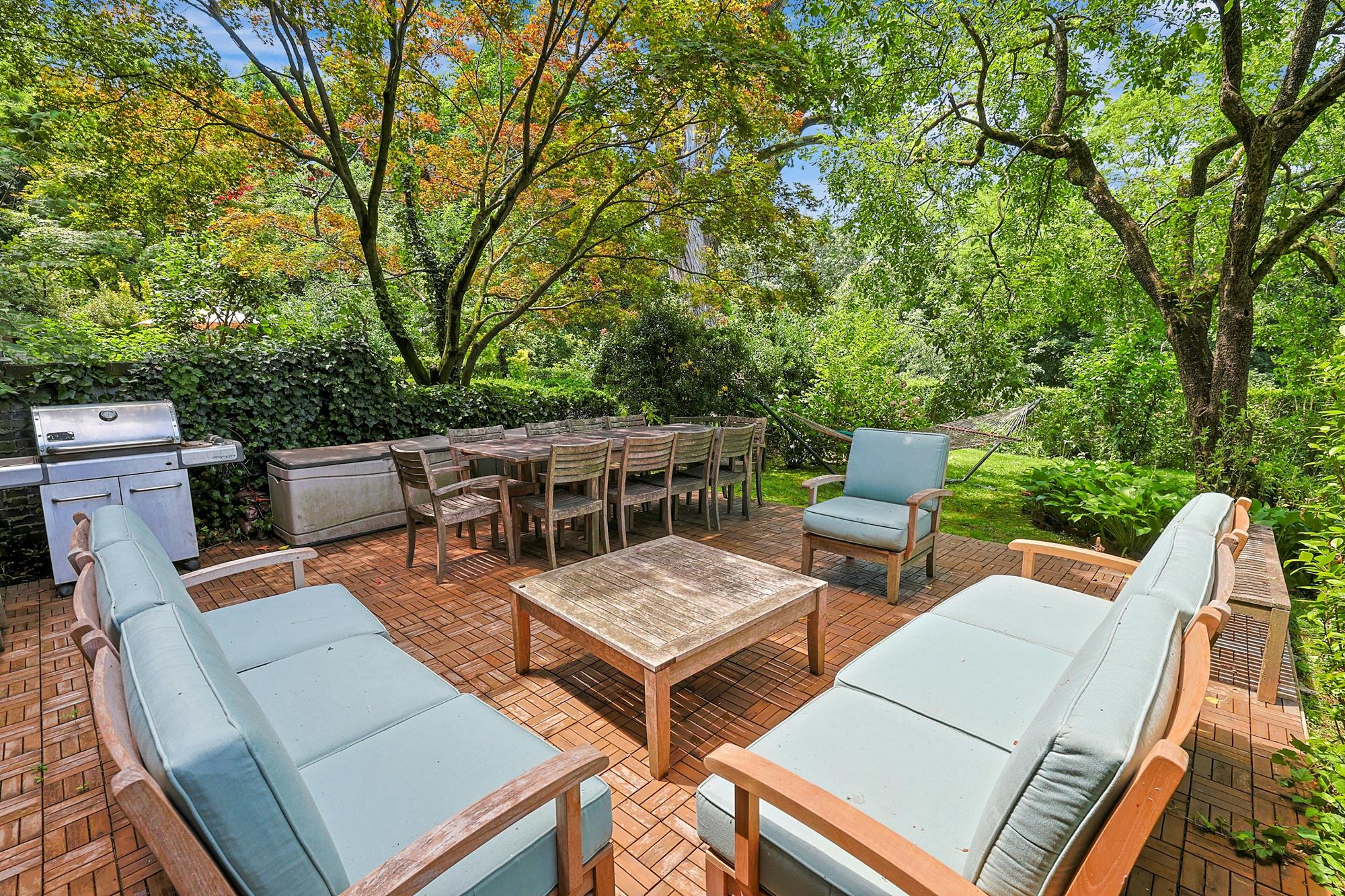 Spacious & Newly Renovated Triplex Townhouse with Luxe Condo Amenities, Seasonal Water Views, Deck, Garden & 2 Parking Spaces on Cul-de-Sac
