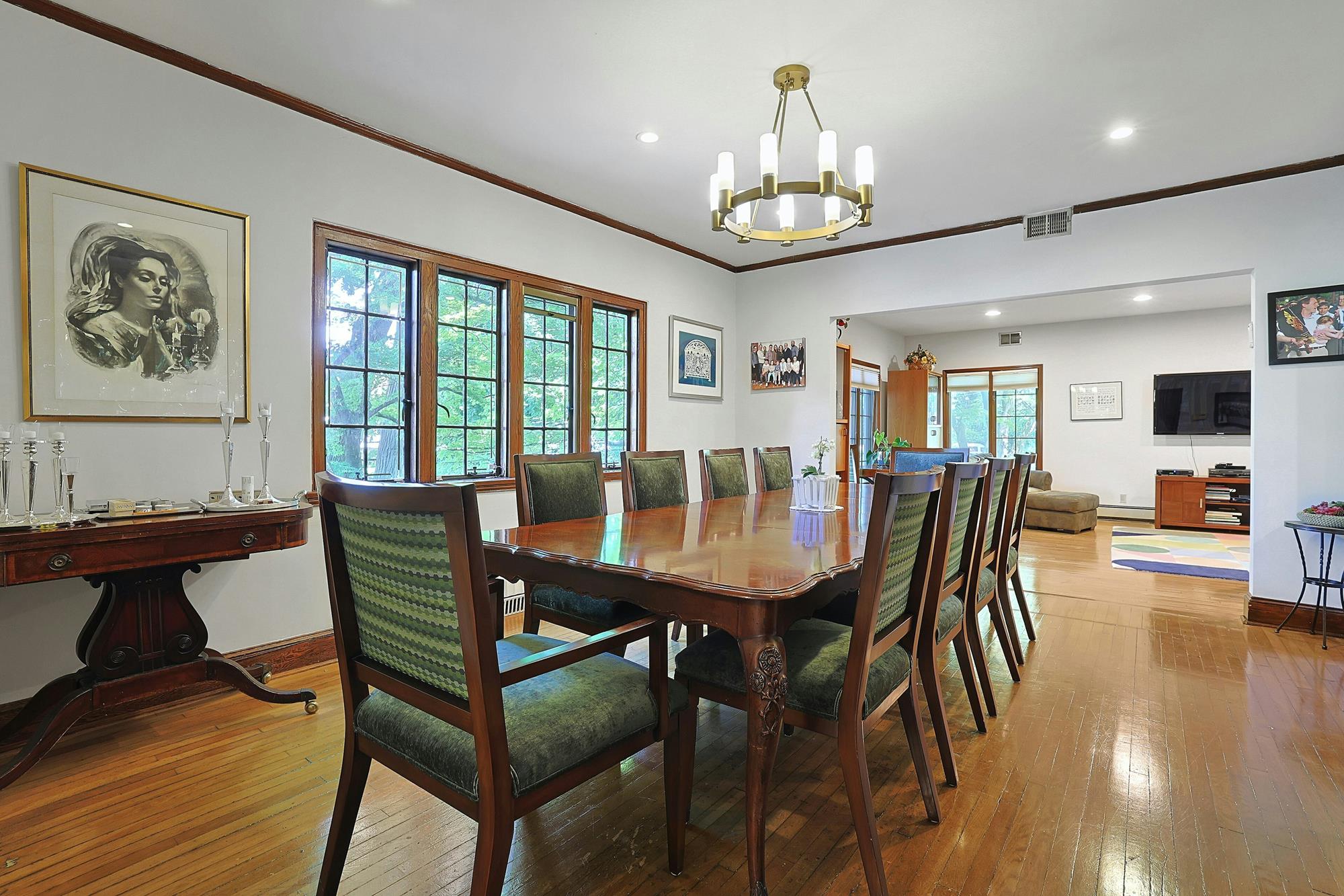 Classic & Spacious 5-Bd. Center-Hall Medieval Revival-Style House with Patio & Grassy Yard