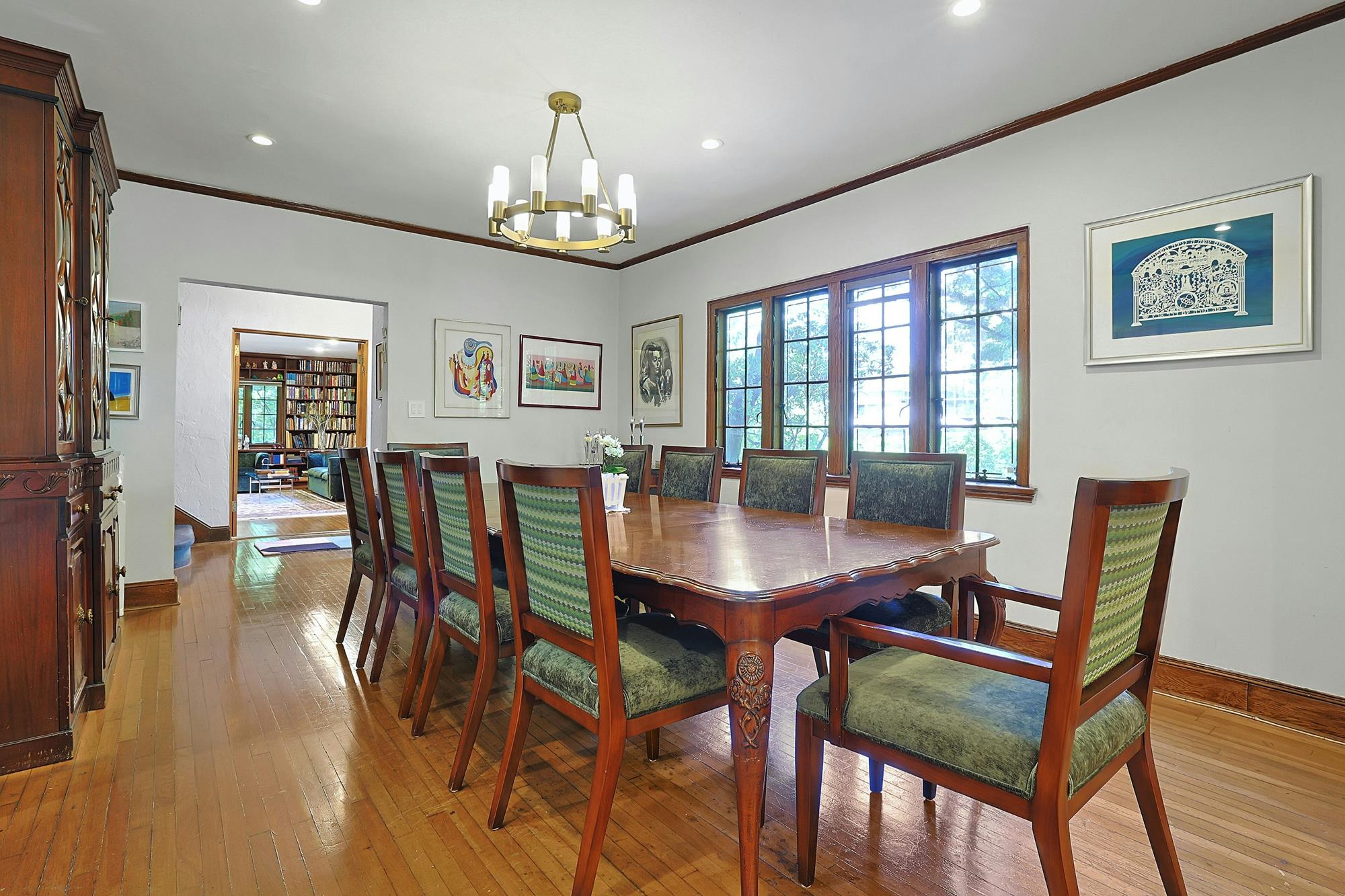 Classic & Spacious 5-Bd. Center-Hall Medieval Revival-Style House with Patio & Grassy Yard