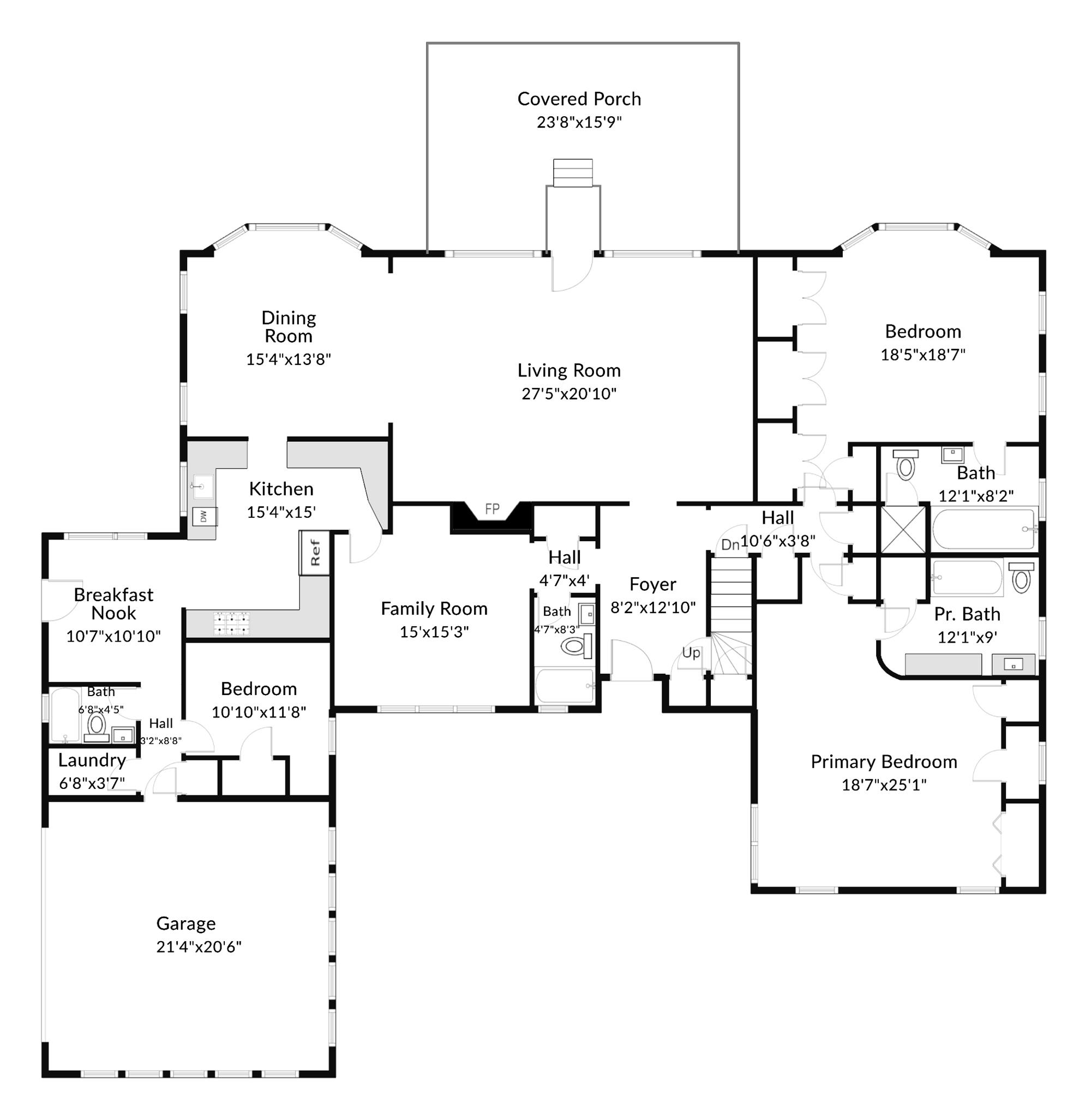 5-Bd. Contemporary-Style House on Three Quarters of an Acre with Patio, Pond & Grassy Grounds on a Secluded Cul-de-Sac