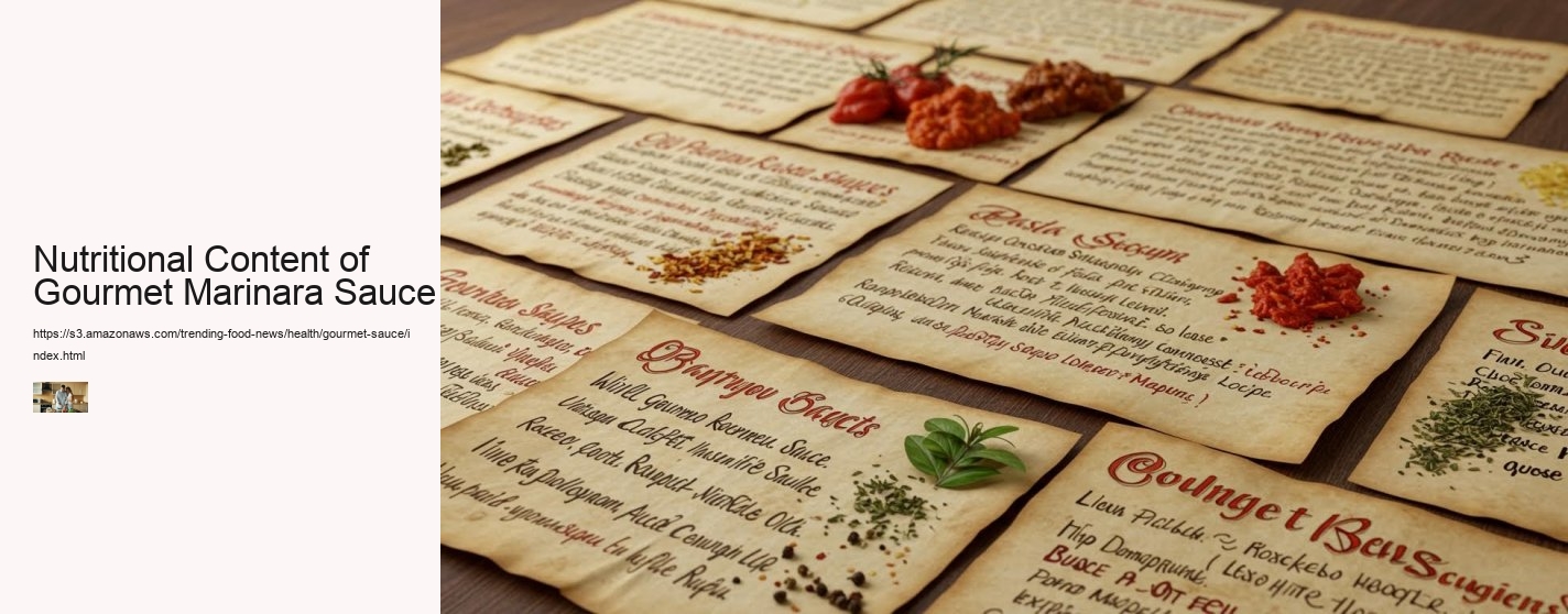 Nutritional Content of Gourmet Marinara Sauce