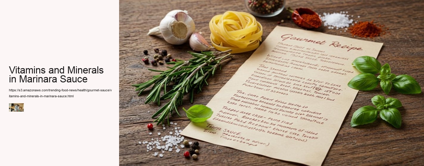 Vitamins and Minerals in Marinara Sauce