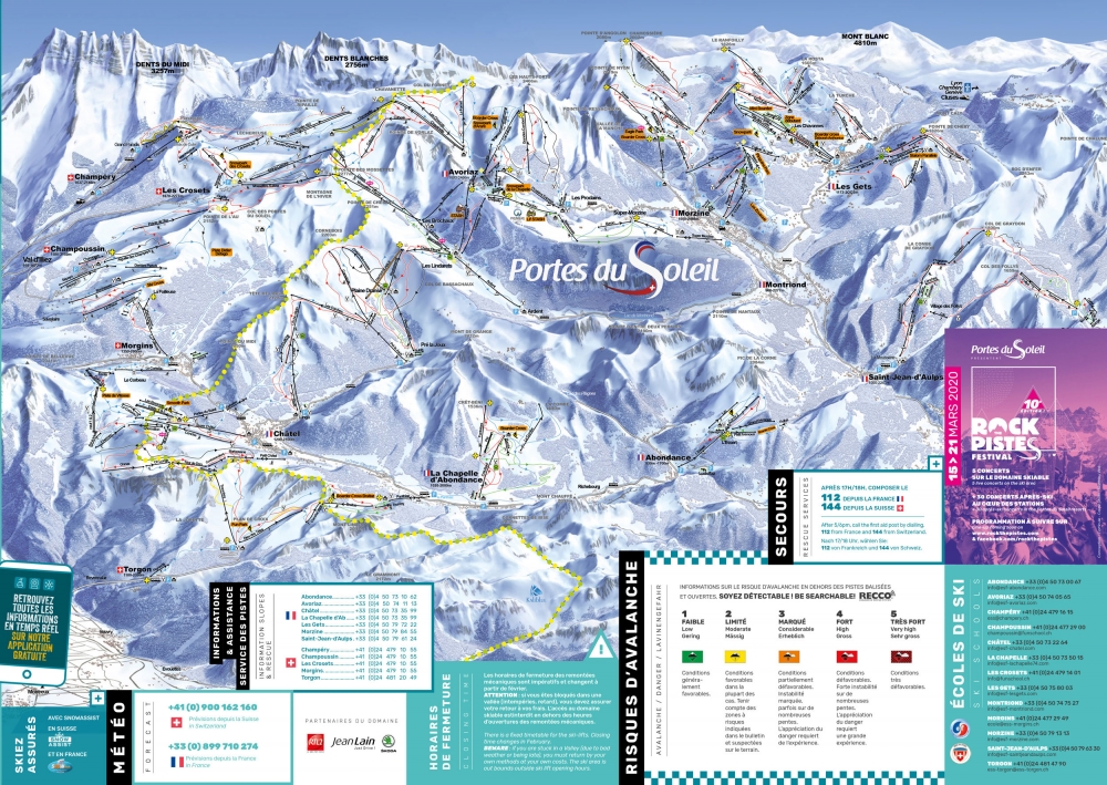 Map of the slopes of les portes du soleil