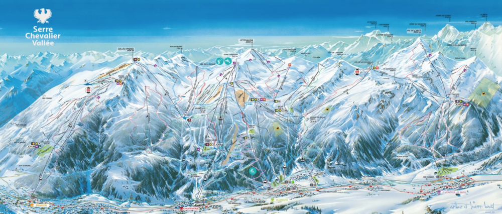 Map of the slopes of Serre Chevalier