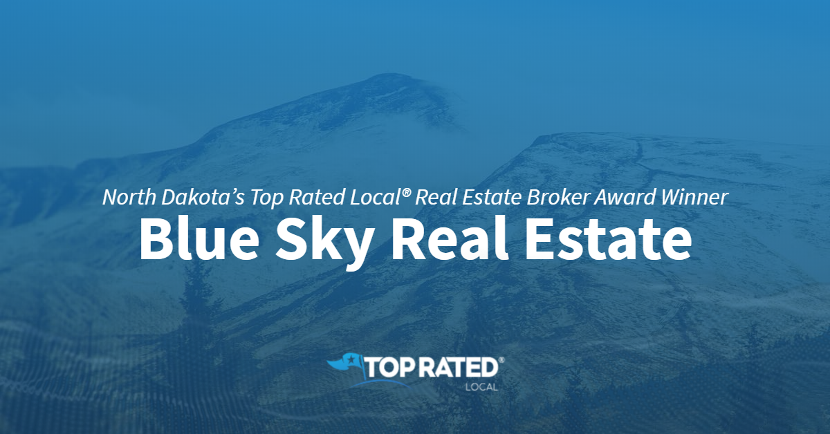 North Dakota’s Top Rated Local® Real Estate Broker Award Winner Blue