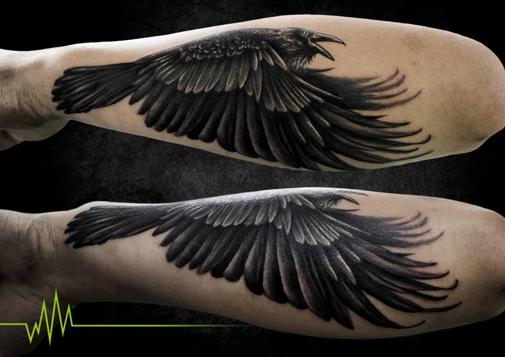 Pin Von Nici Heinrich Auf Tattoos Rabe Tattoo Rabe Und Tattoo Manner