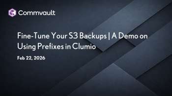 Granular S3 Restore with Clumio Prefix Filtering