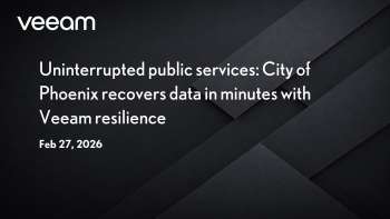 City of Phoenix Achieves Sub-5-Minute Recovery with Veeam