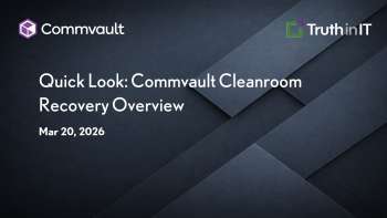 Commvault Cloud Cleanroom Recovery Overview