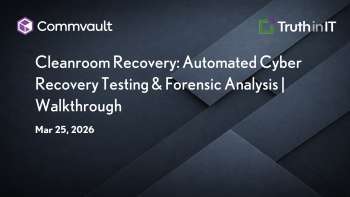 Automated Cyber Recovery Testing with Cleanroom Recovery