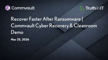 Ransomware Recovery with Commvault Cyber Recovery