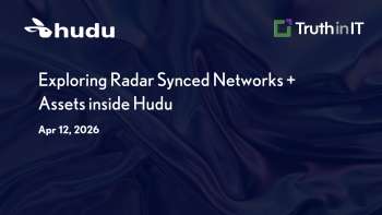 Hudu Radar Network Discovery & Asset Management
