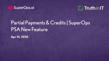 Managing Partial Payments & Credits in SuperOps PSA