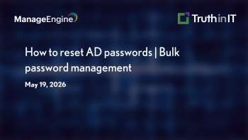 Bulk Active Directory Password Reset with ADManager Plus