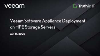 Veeam Software Appliance Deployment on HPE Storage Servers