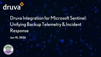 Druva & Microsoft Sentinel Integration for Backup Security