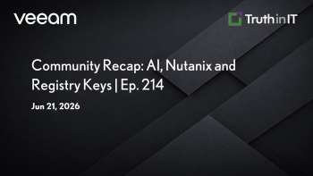 Veeam: AI on Kubernetes, Nutanix Recovery & Registry Keys