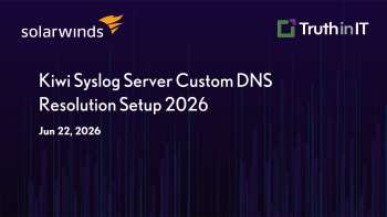 Solarwinds: Custom DNS Resolution Setup in Kiwi Syslog Server