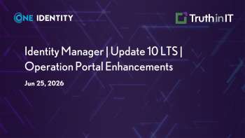 One Identity: Operations Support Portal Enhancements in Identity Manager 10 LTS