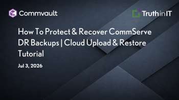 Commvault: CommServe DR Backup Configuration & Cloud Recovery