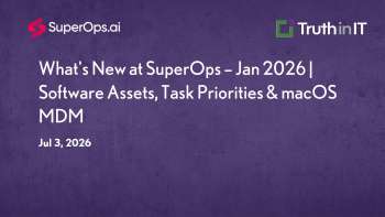 SuperOps: Asset Views & macOS MDM