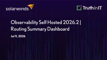 Routing Summary Dashboard in SolarWinds 2026.2