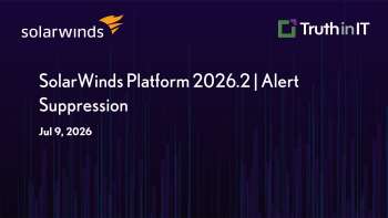 Alert Suppression in SolarWinds Platform 2026.2