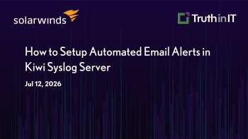 Solarwinds: Setting Up Email Alerts in Kiwi Syslog Server