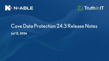 N-Able: Cove Data Protection 24.3: ESXi Standby Image & Updates