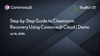 Commvault: Cleanroom Recovery Configuration & Demo in Commvault