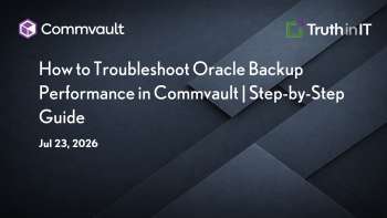 Commvault: Troubleshooting Oracle Backup Performance