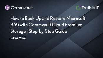 Commvault: Microsoft 365 Premium Backup Storage Setup and Restore Demo