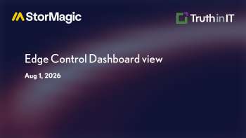 StorMagic Edge Control Dashboard Overview