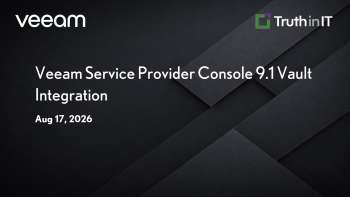 Veeam: Vault Integration in Service Provider Console 9.2