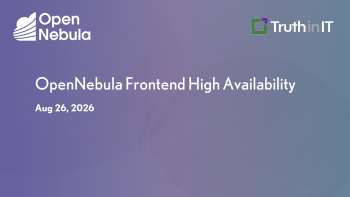 Open Nebula: Setting Up High Availability for OpenNebula Frontend
