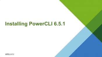 PowerCLI 6.5.1 Installation Walkthrough @VMware