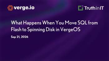Verge.io: SQL Storage Tiering Demo: NVMe vs Spinning Disk